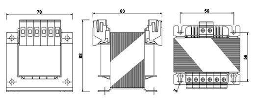 Трансформатор EI 78/36 схема размеры Трансформатор EI 78/36 схема размеры