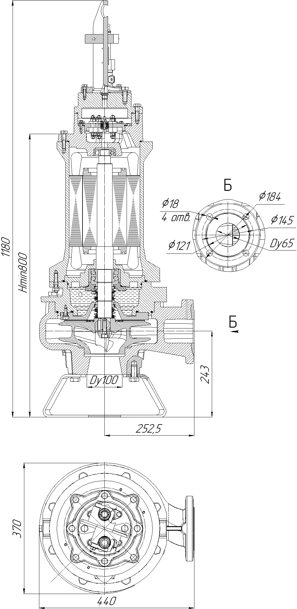 Габаритные размеры насоса Иртыш ПФ2 65/250.258-5,5/4 - мобильное исполнение Габаритные размеры насоса Иртыш ПФ2 65/250.258-5,5/4 - мобильное исполнение
